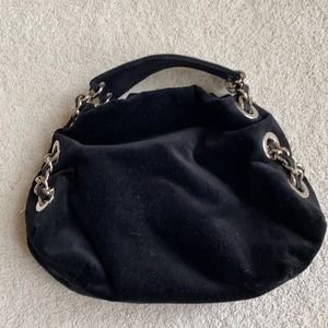 David Bitton Buffalo black velvet bag